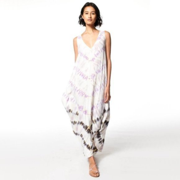 NWT Young Fabulous & Broke Ali mauve tie dye maxi dress, S - Picture 2 of 8